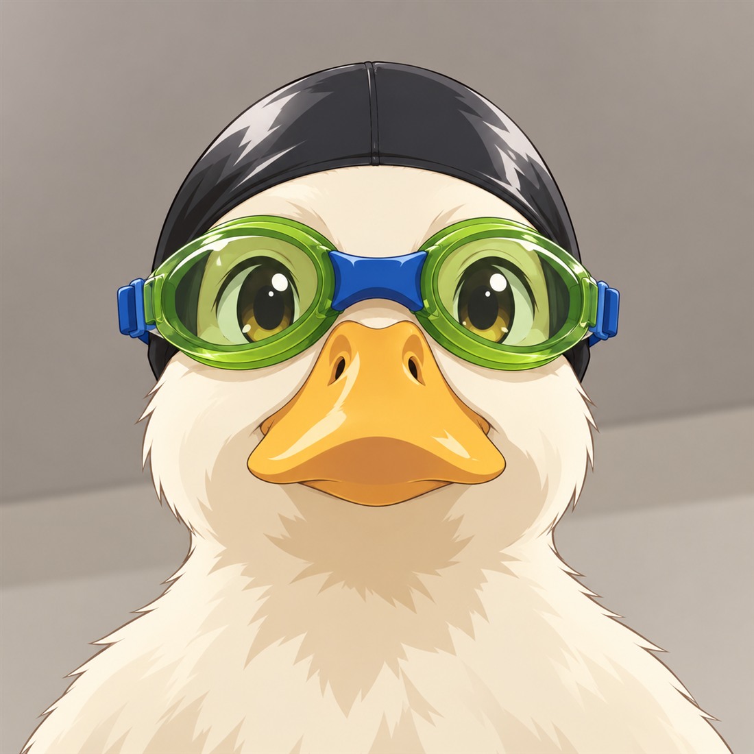 Original NAS ANIME duck portrait